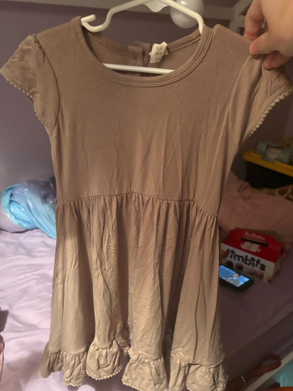 kate quinn size 3t bamboo mocha Pom dress